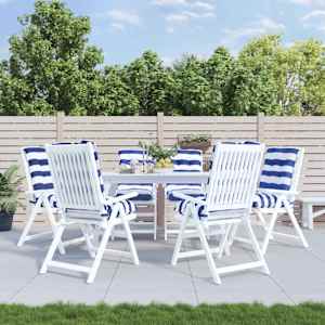 Blazine za stole 6 kosov modro bele črte oxford tkanina