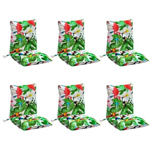 vidaXL Lowback Chair Cushion Set of 6 Multicolour
