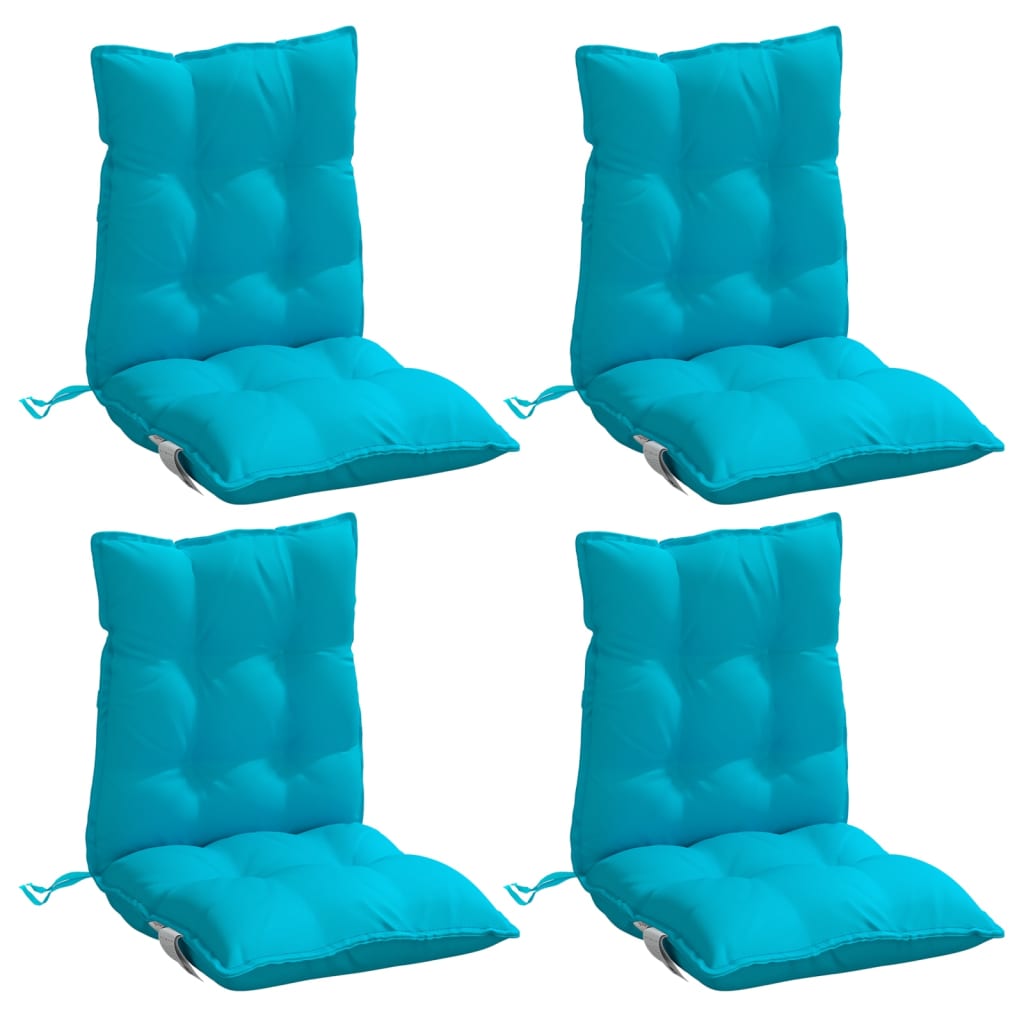 vidaXL Stoelkussens 2 st lage rug oxford stof turquoise, foto 4