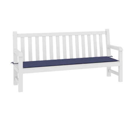 vidaXL Blazina za vrtno klop mornarsko modra 200x50x4cm oxford tkanina