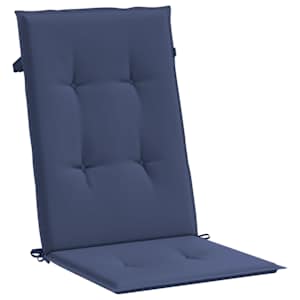 Podušky na židli s vysokým opěradlem 2ks námořnická modř textil - obrázek 4
