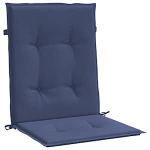 Podušky na židli s nízkým opěradlem 4 ks námořnická modř textil - obrázek 5