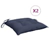 vidaXL tooli istmepadjad 2 tk, tumesinine, 50x50x7 cm kangas