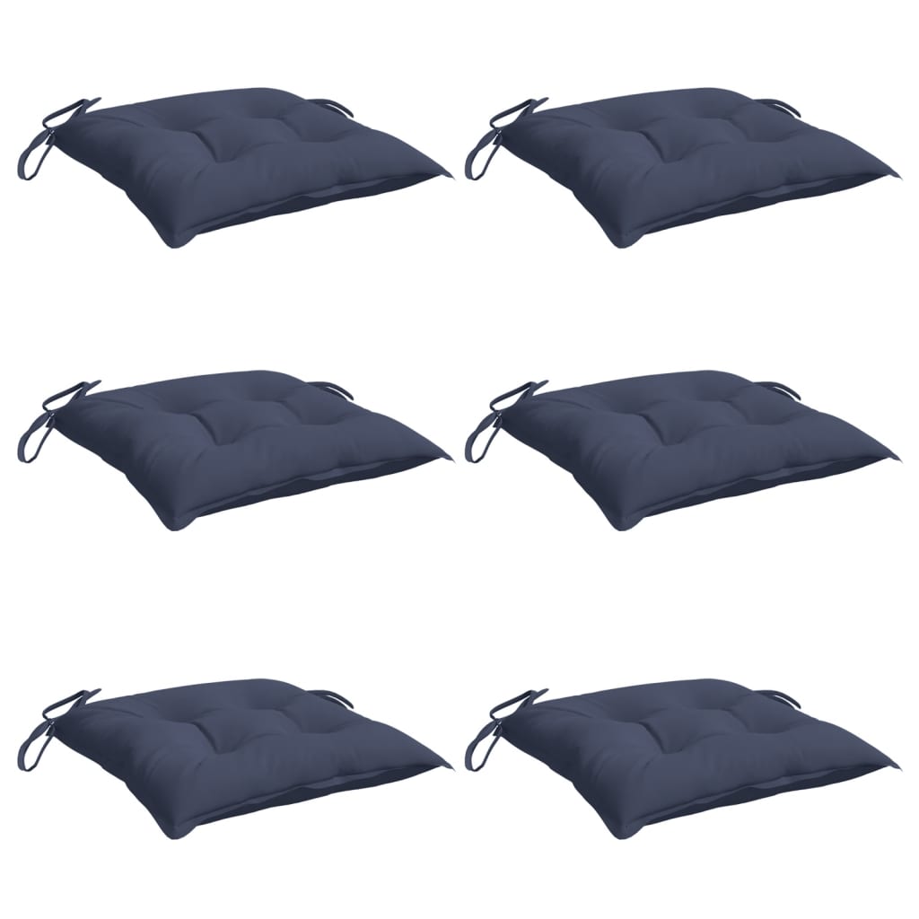 vidaXL Stoelkussens 6 st 50x50x7 cm oxford stof marineblauw, foto 2