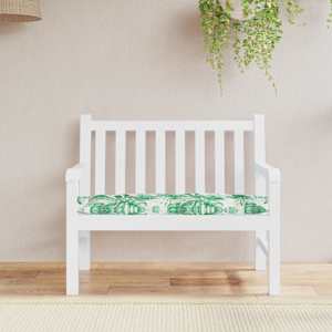 Poduška na zahradní lavici vzor listů 100x50x7 cm látka oxford - obrázek 1