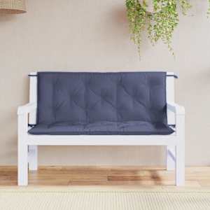 Blazina za vrtno klop 2 kosa modra 120x50x7 cm oxford tkanina