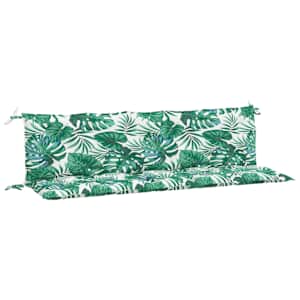 Podušky na zahradní lavici 2 ks vzor listů 180x50x7 cm oxford - obrázek 2