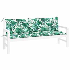 Podušky na zahradní lavici 2 ks vzor listů 180x50x7 cm oxford - obrázek 3
