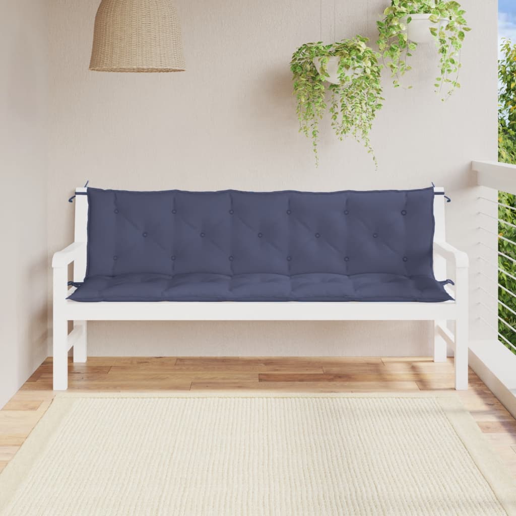 vidaXL Perne bancă de grădină 2buc. bleumarin 180x50x7cm textil oxford