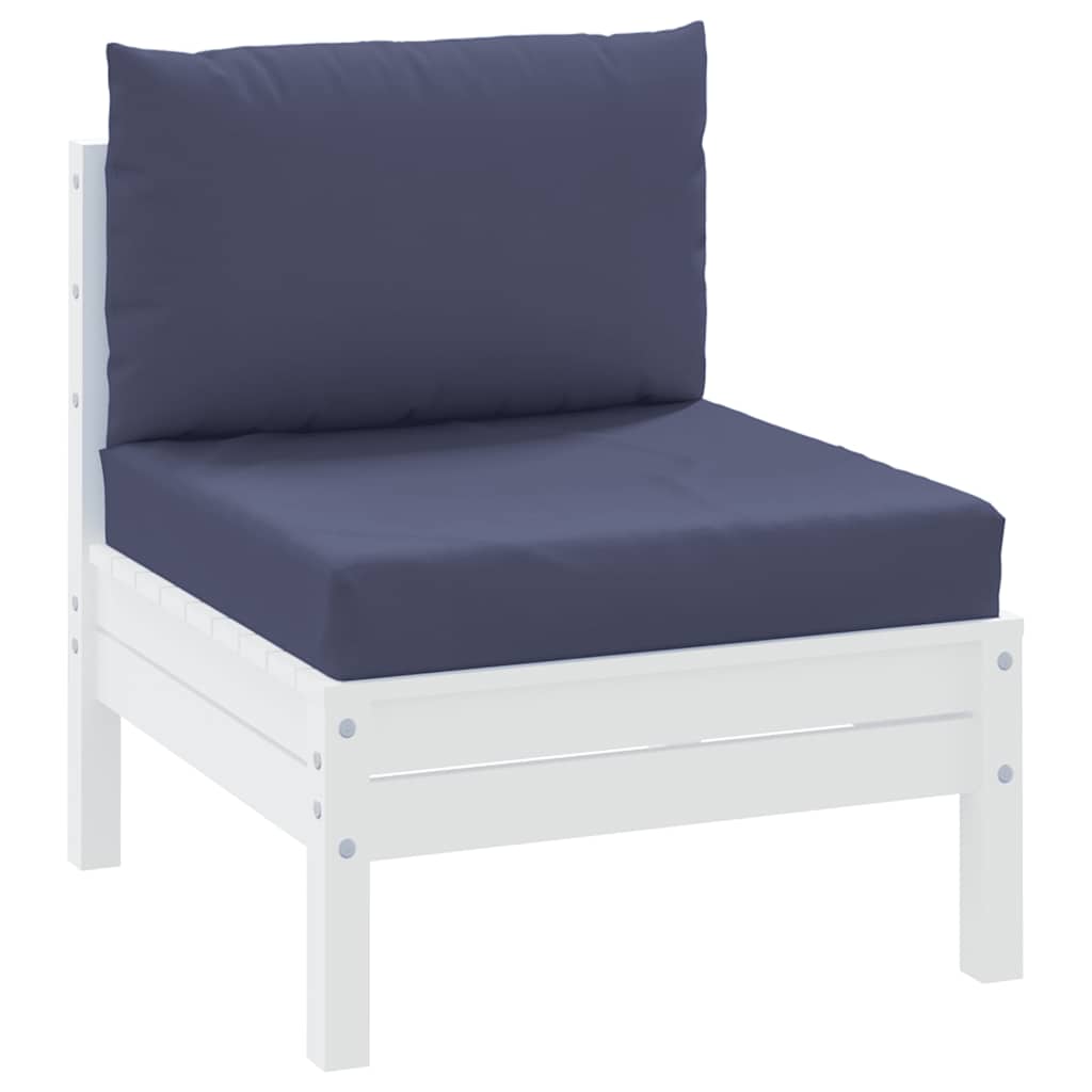 vidaXL Palletkussens 2 st stof marineblauw afbeelding