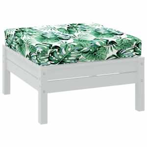 vidaXL Podu&scaron;ka na palety vzor listů 60x60x9,5 cm oxfordsk&aacute; l&aacute;tka