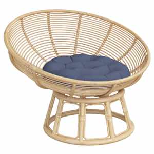 vidaXL Coj&iacute;n redondo de tela Oxford azul marino &Oslash; 60x11 cm