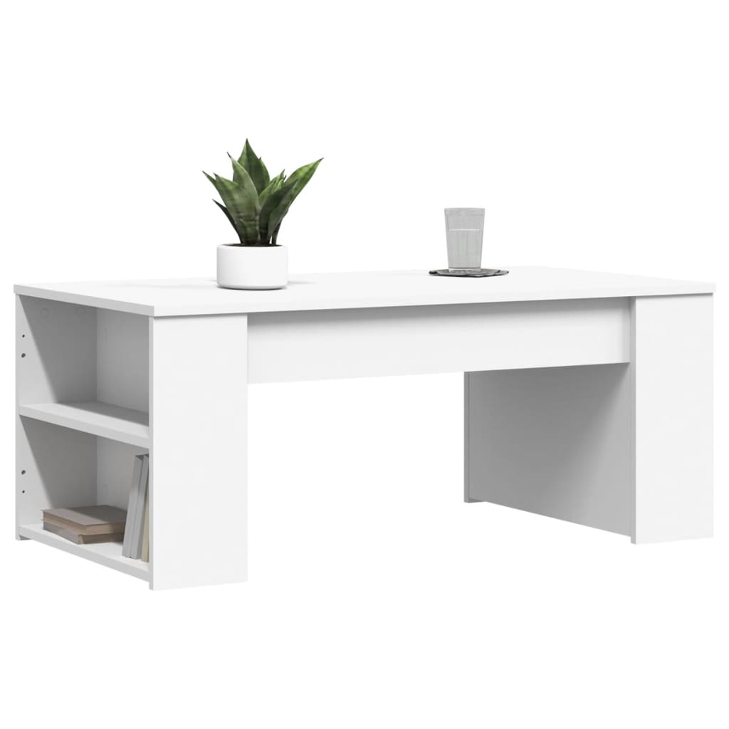 vidaXL Salontafel 102x55x42 cm bewerkt hout wit afbeelding
