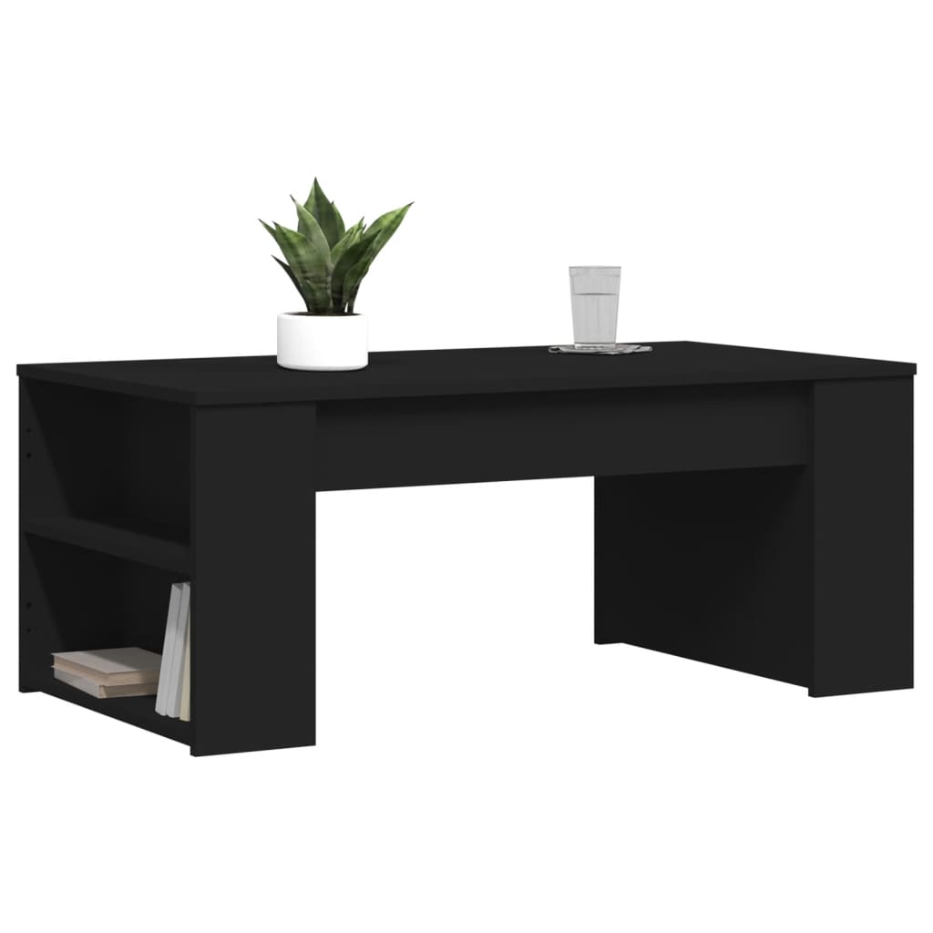 vidaXL Măsuță de cafea, negru, 102x55x42 cm, lemn prelucrat