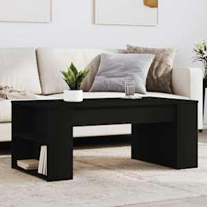 Klubska mizica črna 102x55x42 cm inženirski les