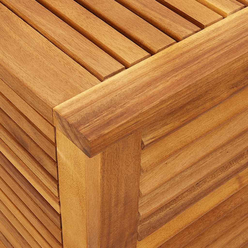 Garden Storage Box with Louver Outdoor Patio Furniture Solid Wood Acacia vidaXL - Picture 25 of 48