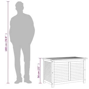 Zahradní úložný box s lamelami 90 x 50 x 56 cm masivní akácie - obrázek 13