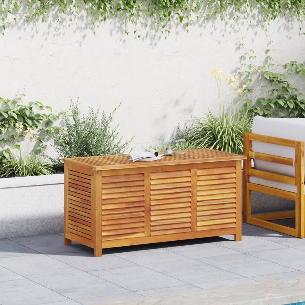 vidaXL Záhradný úložný box s mriežkami 113x50x56 cm masívna akácia