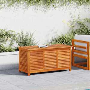 Zahradní úložný box s lamelami 113 x 50 x 56 cm masivní akácie - obrázek 3