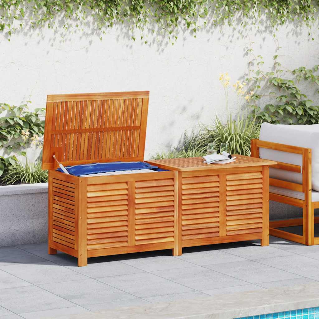 Garden Storage Box with Louver Outdoor Patio Furniture Solid Wood Acacia vidaXL - Picture 41 of 48