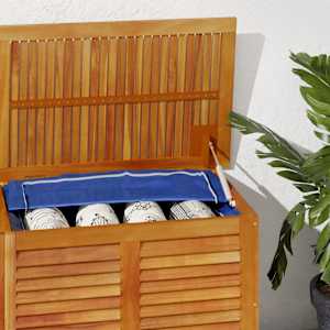 Zahradní úložný box s lamelami 150 x 50 x 56 cm masivní akácie - obrázek 4