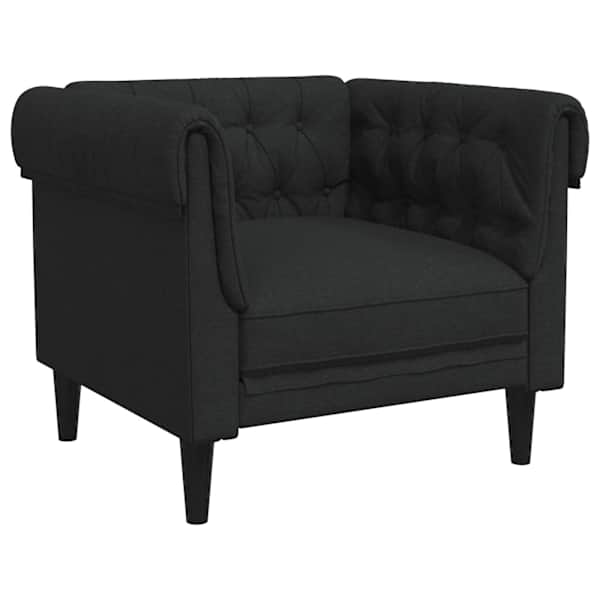 vidaXL Chesterfield tugitool, must, kangas