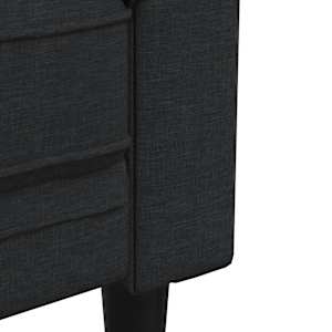 Křeslo Chesterfield černé textil - obrázek 7