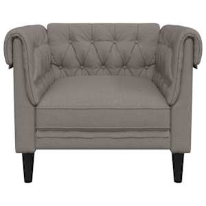 Křeslo Chesterfield taupe textil - obrázek 4