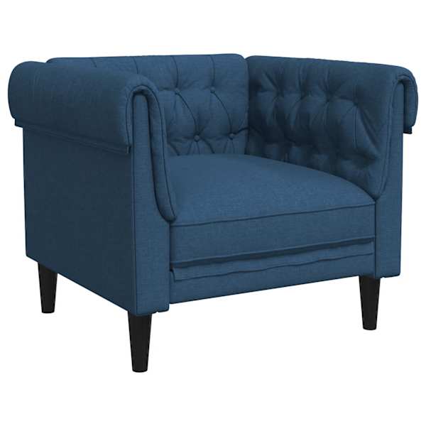 vidaXL Chesterfield tugitool, sinine, kangas