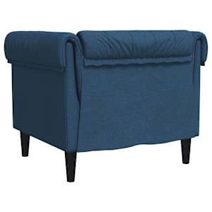 Křeslo Chesterfield modré textil - obrázek 6