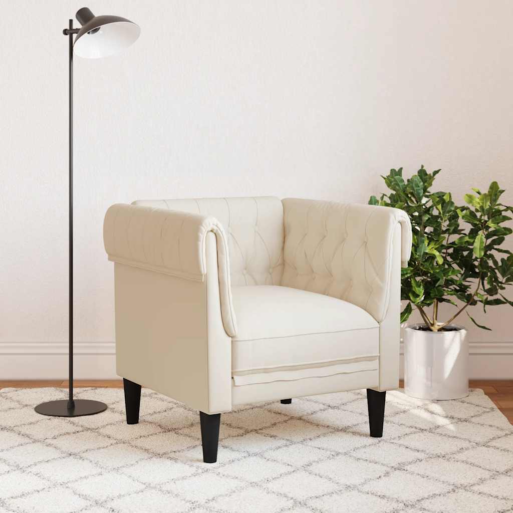 Thumbnail - vidaXL Sessel Chesterfield Leinen