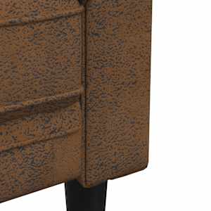 Křeslo Chesterfield hnědé textil - obrázek 7