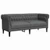 vidaXL Chesterfield 2-kohaline diivan, tumehall, kangas