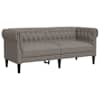 vidaXL Chesterfield 2-kohaline diivan, hallikaspruun, kangas