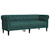 vidaXL Chesterfield 3-kohaline diivan, tumeroheline, kangas