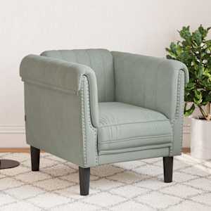 Fotelj svetlo siv žamet