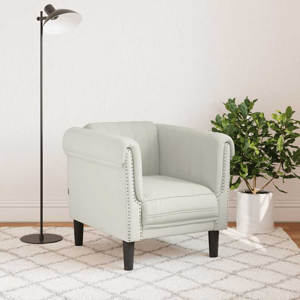 Thumbnail - vidaXL Sessel Creme Samt