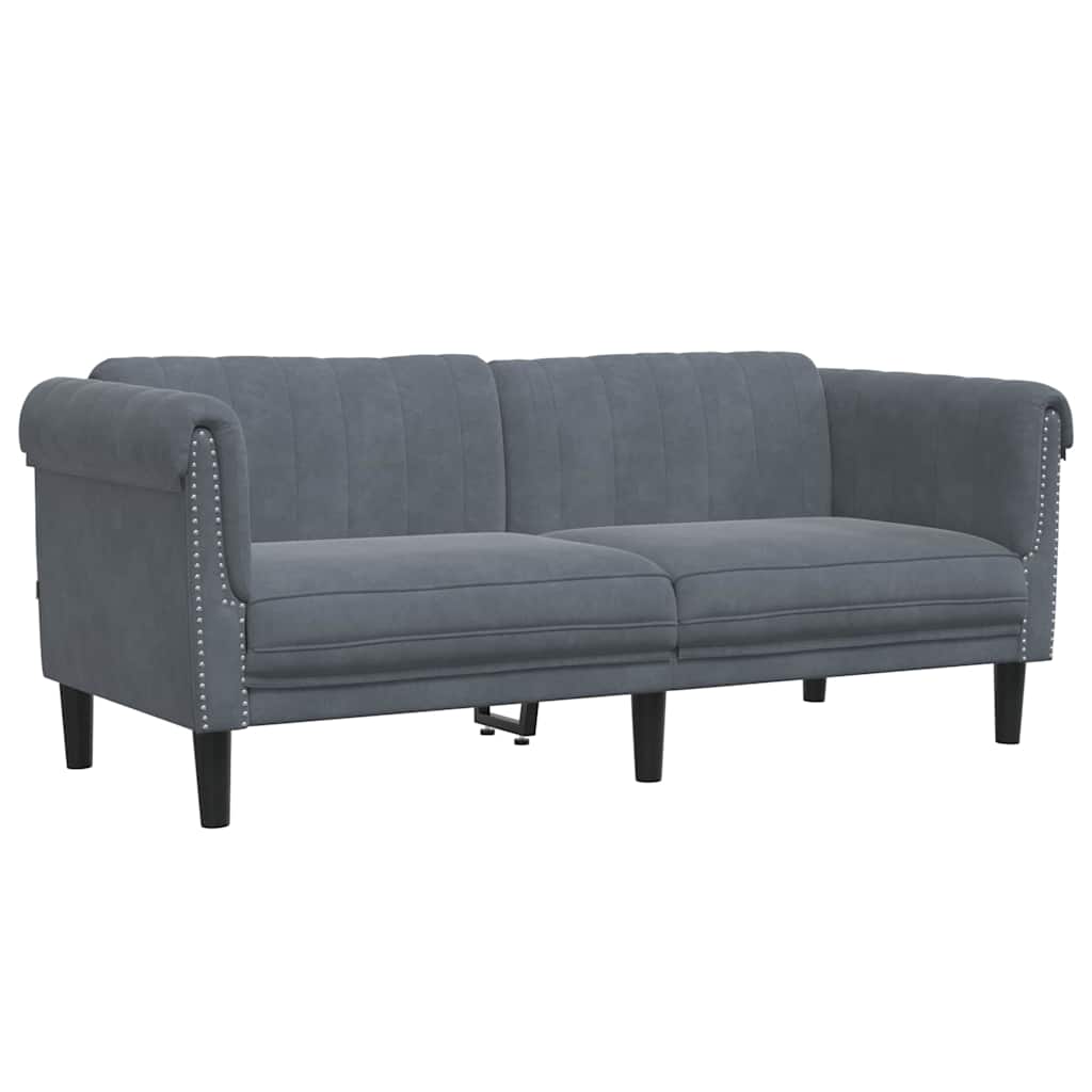 Thumbnail - vidaXL Sofa 2-Sitzer Dunkelgrau Samt