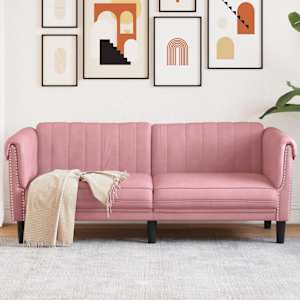 Kavč dvosed roza žamet