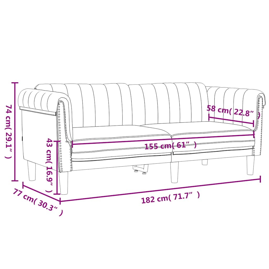 Sofa Chair Upholstered Armchair Seating Living Room Faux Suede Leather vidaXL - Picture 57 of 132