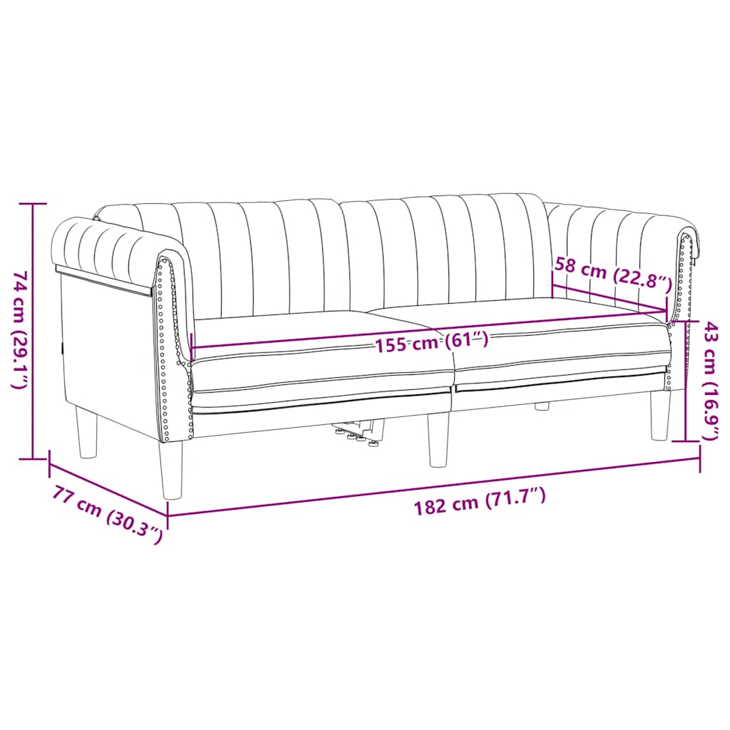 Sofa Chair Upholstered Armchair Seating Living Room Faux Suede Leather vidaXL - Picture 40 of 132