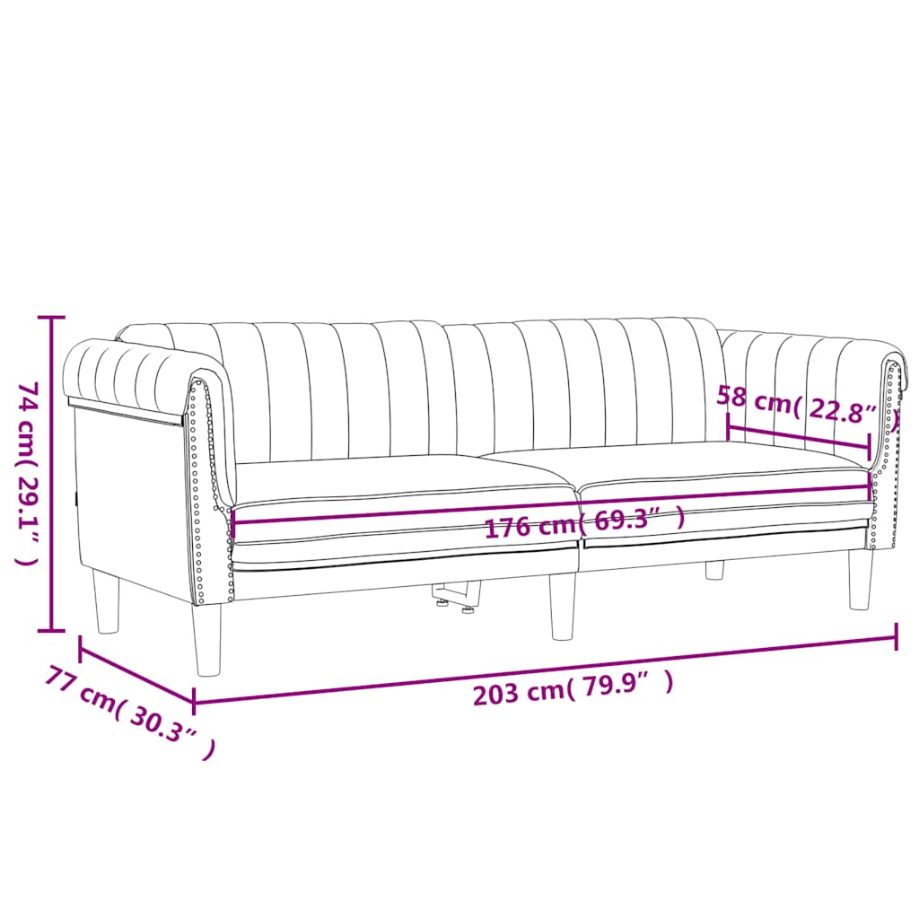 Sofa Chair Upholstered Armchair Seating Living Room Faux Suede Leather vidaXL - Picture 88 of 132