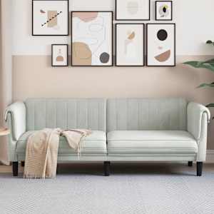 Kavč trosed svetlo siva žamet