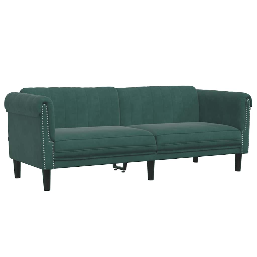 Thumbnail - vidaXL Sofa 3-Sitzer Dunkelgrün Samt