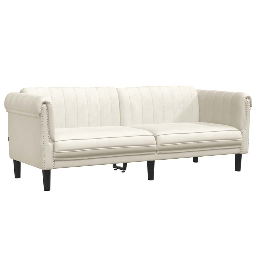 Thumbnail - vidaXL Sofa 3-Sitzer Creme Samt