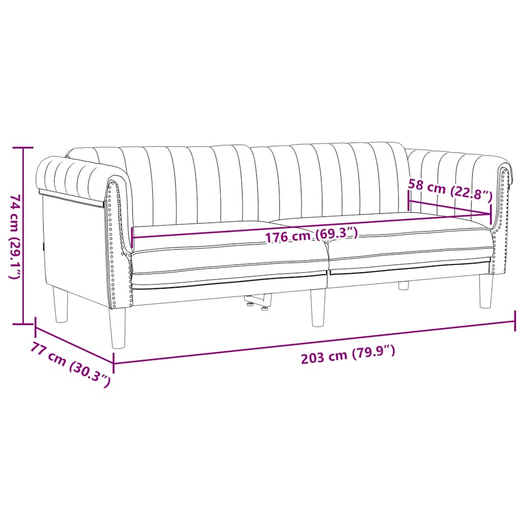 Sofa Chair Upholstered Armchair Seating Living Room Faux Suede Leather vidaXL - Picture 45 of 132