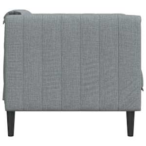 Křeslo světle šedé textil - obrázek 5