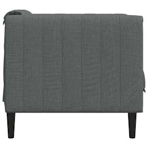 Křeslo tmavě šedé textil - obrázek 5