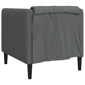 Křeslo tmavě šedé textil - obrázek 6