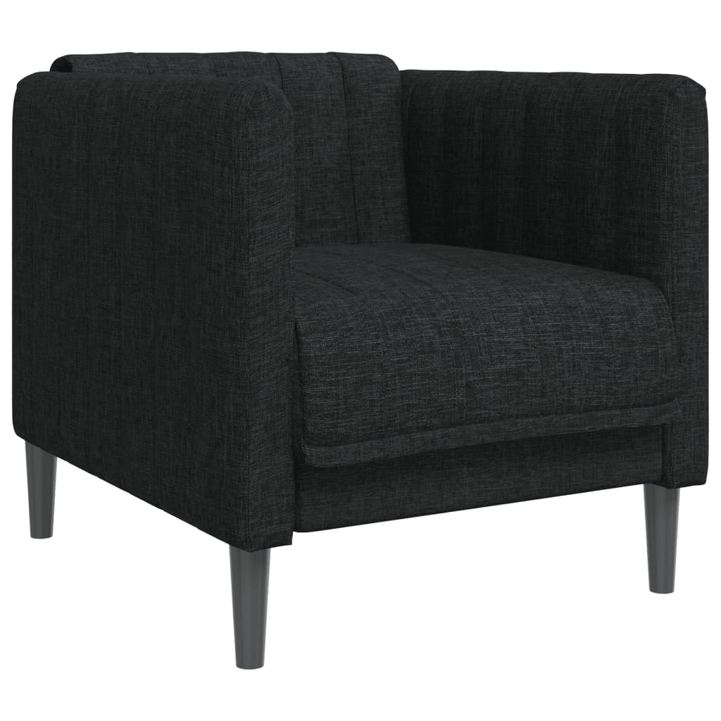 vidaXL Fotoliu, negru, material textil